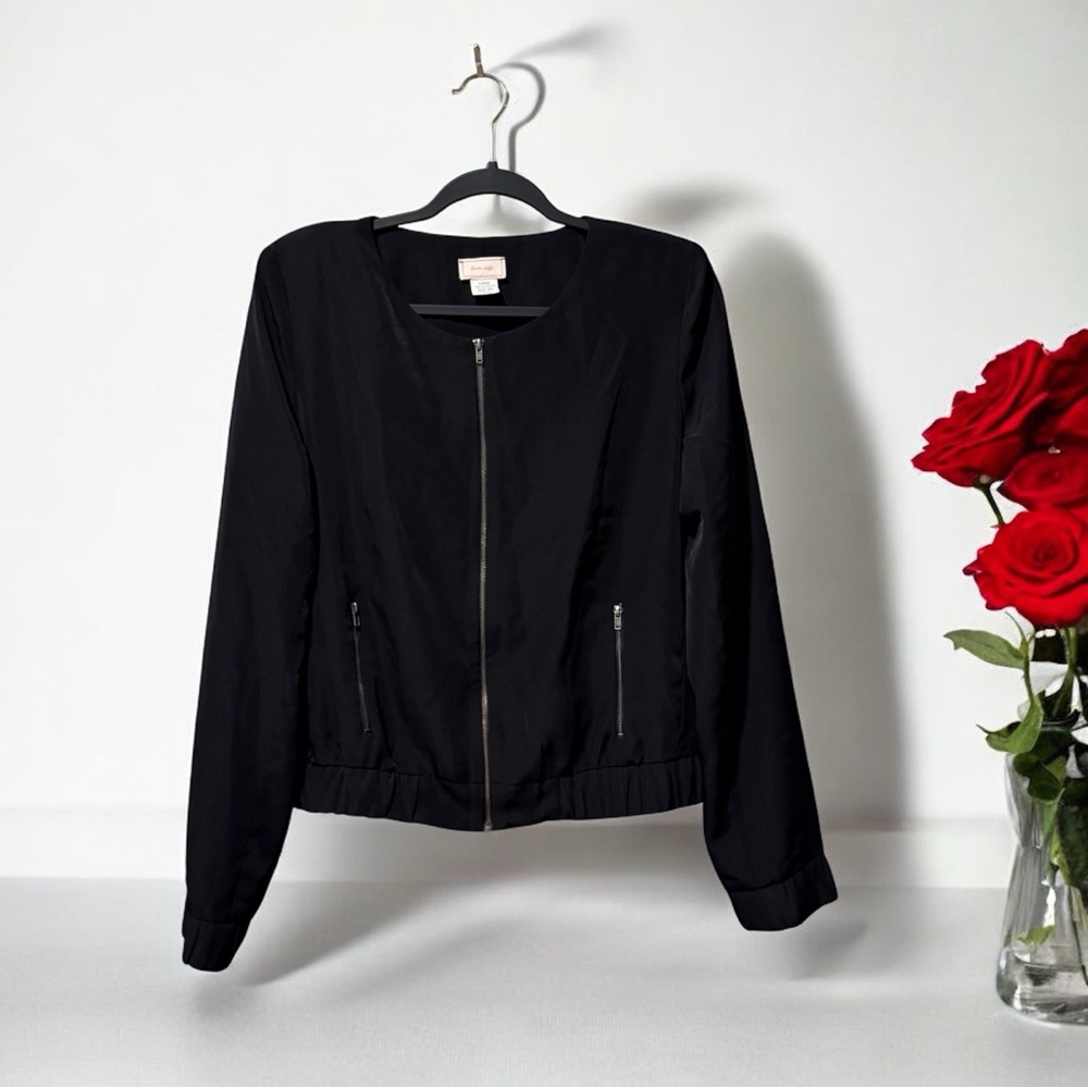 love…ady Vintage Black Bomber Jacket